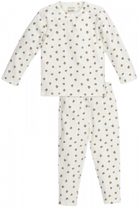 Meyco Mini Panter Pyjama | Off-white - klein paleis
