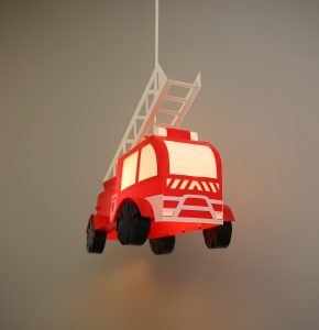 R&M Coudert Kinderhanglamp | Rode Brandweerwagen - klein paleis