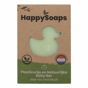 Happy Soaps Babyshampoo en body Wash Bar - Aloe you vera much - klein paleis