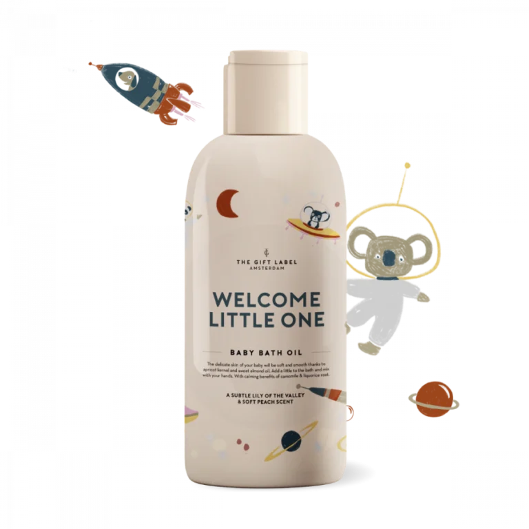 The Gift Label Baby Bath Oil - Welcome Little One - klein paleis