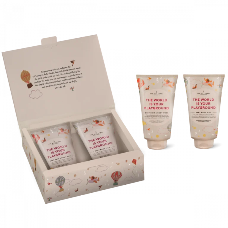 The Gift Label Gift Box Baby - The World Is Your Playground - klein paleis