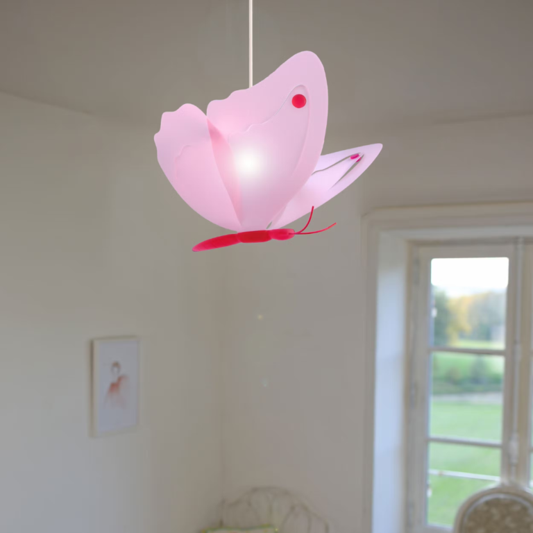 R&M Coudert Kinderhanglamp Vlinder roze - klein paleis