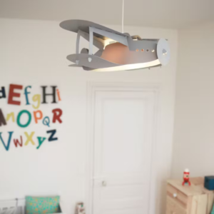 R&M Coudert Kinderhanglamp Vliegtuig | Grijs - Klein Paleis