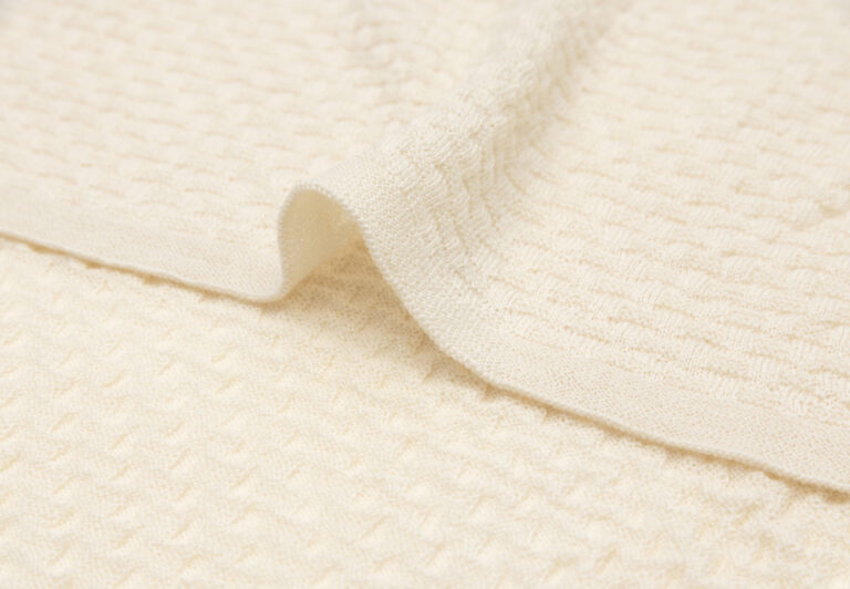 Jollein Wiegdeken 75 x 100 cm Weave Knit Merino wool | Oatmeal - Klein Paleis
