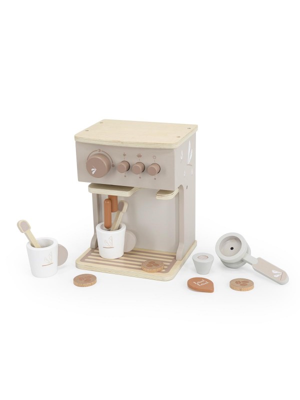 Label Label Houten Koffie Espressomachine | Nougat - klein paleis